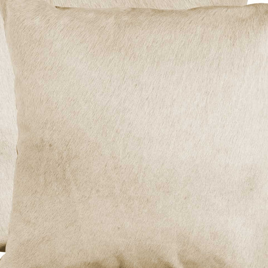 Set of Two Natural Cowhide Throw Pillow