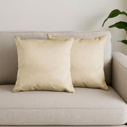 Set of Two Natural Cowhide Throw Pillow