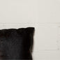 Set of Two 18" Black Cowhide Throw Pillows