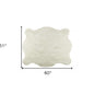 4' X 5' Polar Bear Off White Faux Hide Area Rug