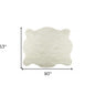 5' X 8' Polar Bear Off White Faux Hide Area Rug