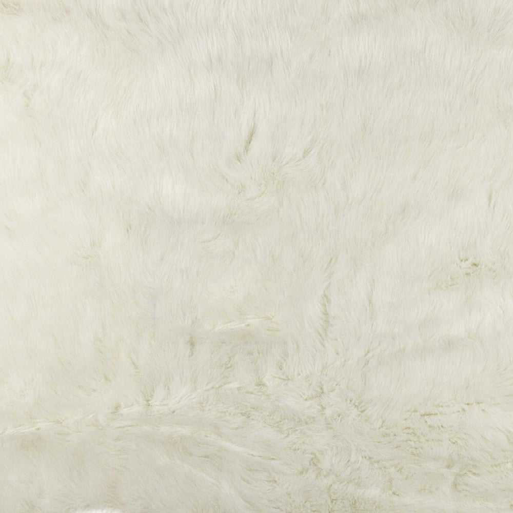 5' X 8' Polar Bear Off White Faux Hide Area Rug