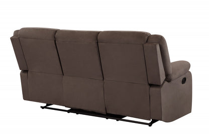 40" Contemporary Brown Fabric Sofa