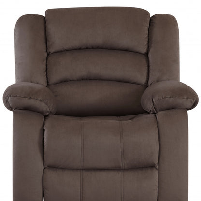 40" Contemporary Brown Fabric Chair
