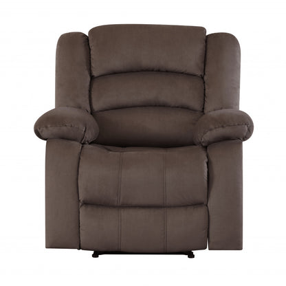 40" Contemporary Brown Fabric Chair