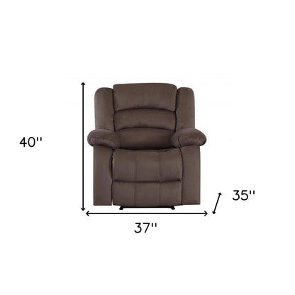 40" Contemporary Brown Fabric Chair