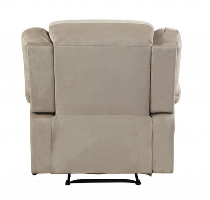 40" Contemporary Beige Fabric Chair