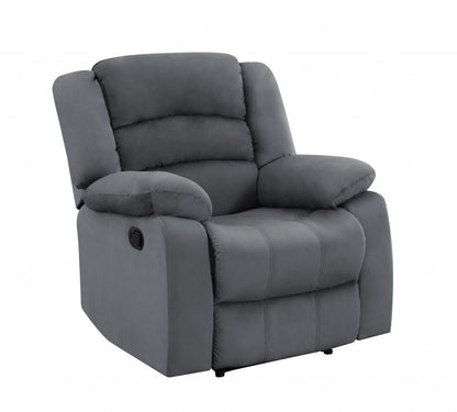 40" Contemporary Grey Fabric Chair