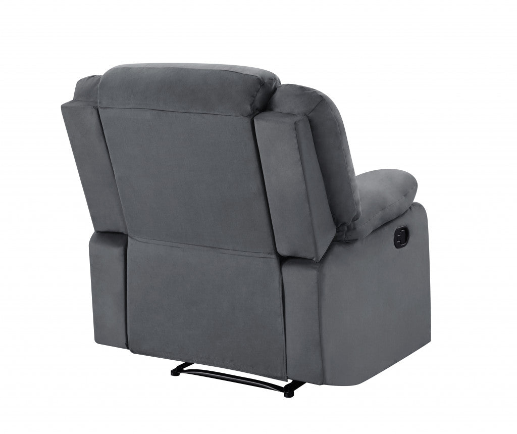 40" Contemporary Grey Fabric Chair