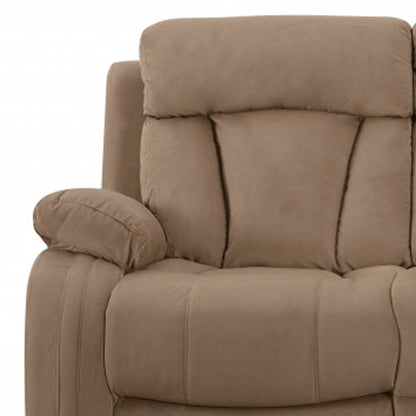 40" Modern Beige Fabric Sofa