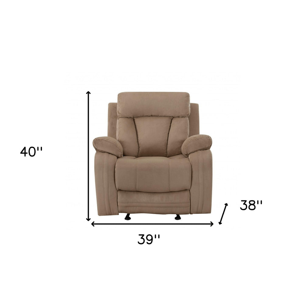 40" Modern Beige Fabric Chair