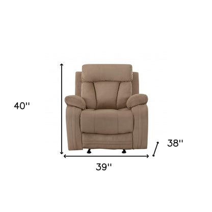40" Modern Beige Fabric Chair