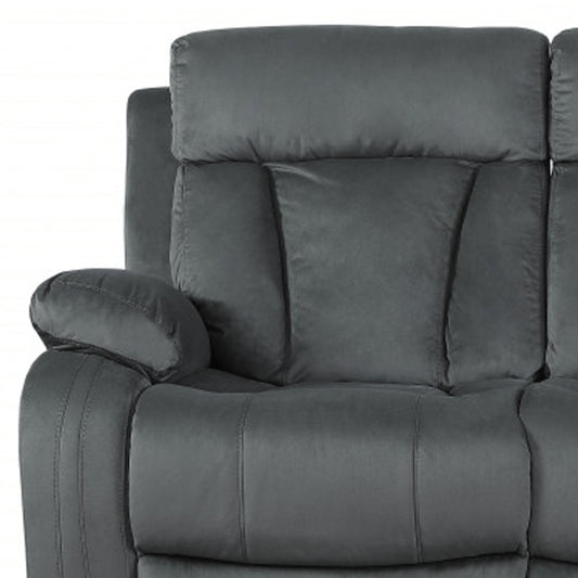 40" Modern Grey Fabric Sofa