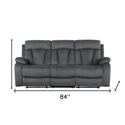 40" Modern Grey Fabric Sofa