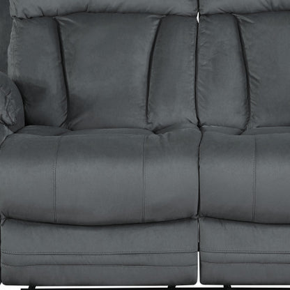 40" Modern Grey Fabric Loveseat