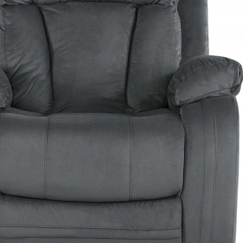40" Modern Grey Fabric Chair
