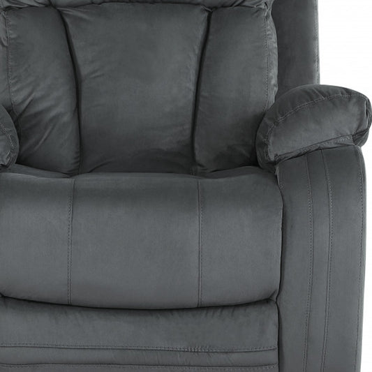 40" Modern Grey Fabric Chair