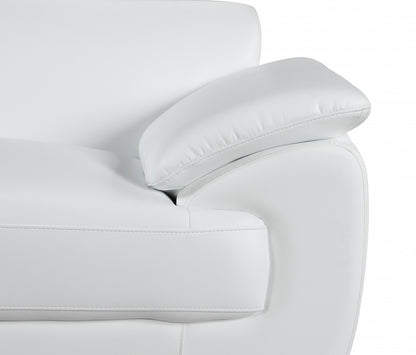 32" To 38" White Captivating Leather Chair