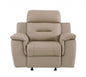 41" Beige Fascinating Leather Reclining Chair