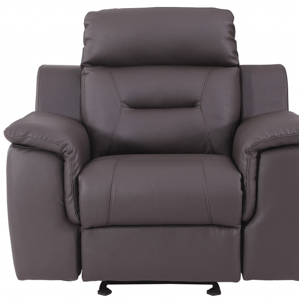 41" Brown Fascinating Leather Reclining Chair