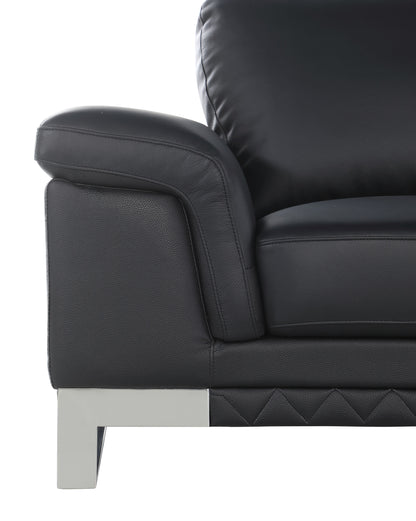 32" Black Lovely Leather Chair