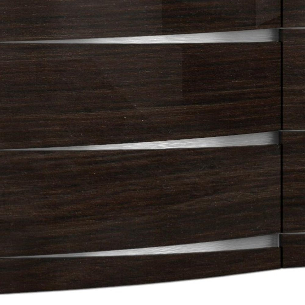 59" Brown Solid Wood Dresser