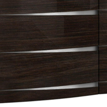 59" Brown Solid Wood Dresser