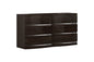 59" Brown Solid Wood Dresser