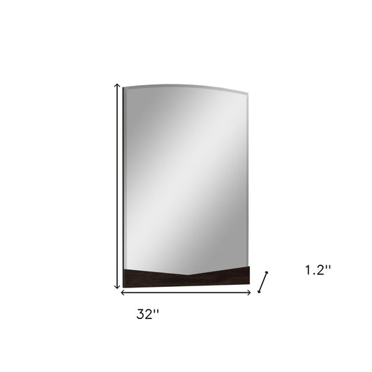 43" Dark Brown Dresser Mirror