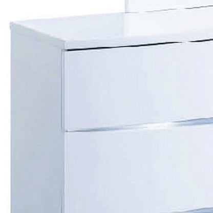 59" White Solid Wood Dresser