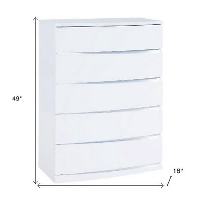 32" Exquisite White High Gloss Chest