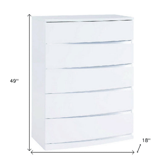 32" Exquisite White High Gloss Chest