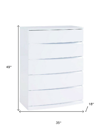32" Exquisite White High Gloss Chest