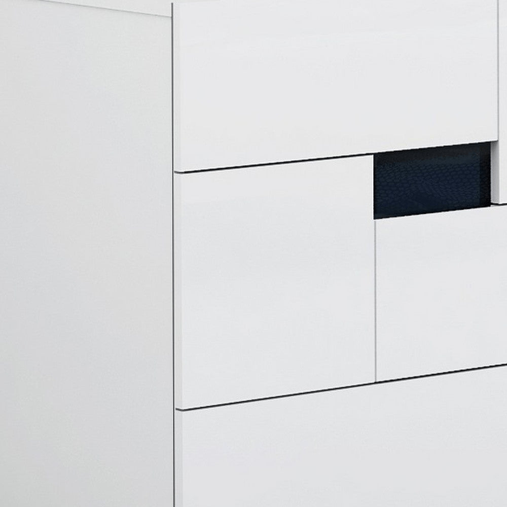 62" White Solid Wood Double Dresser