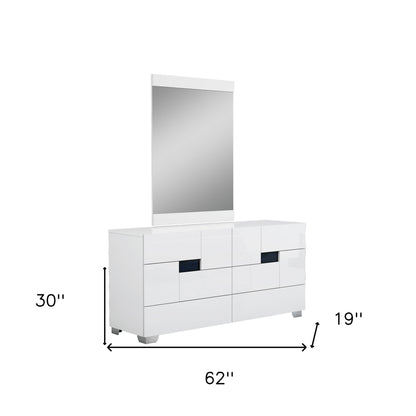 30" Superb White High Gloss Dresser