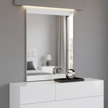 45" Superb White High Gloss Mirror