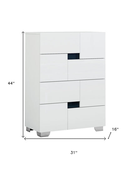 44" Superb White High Gloss Chest