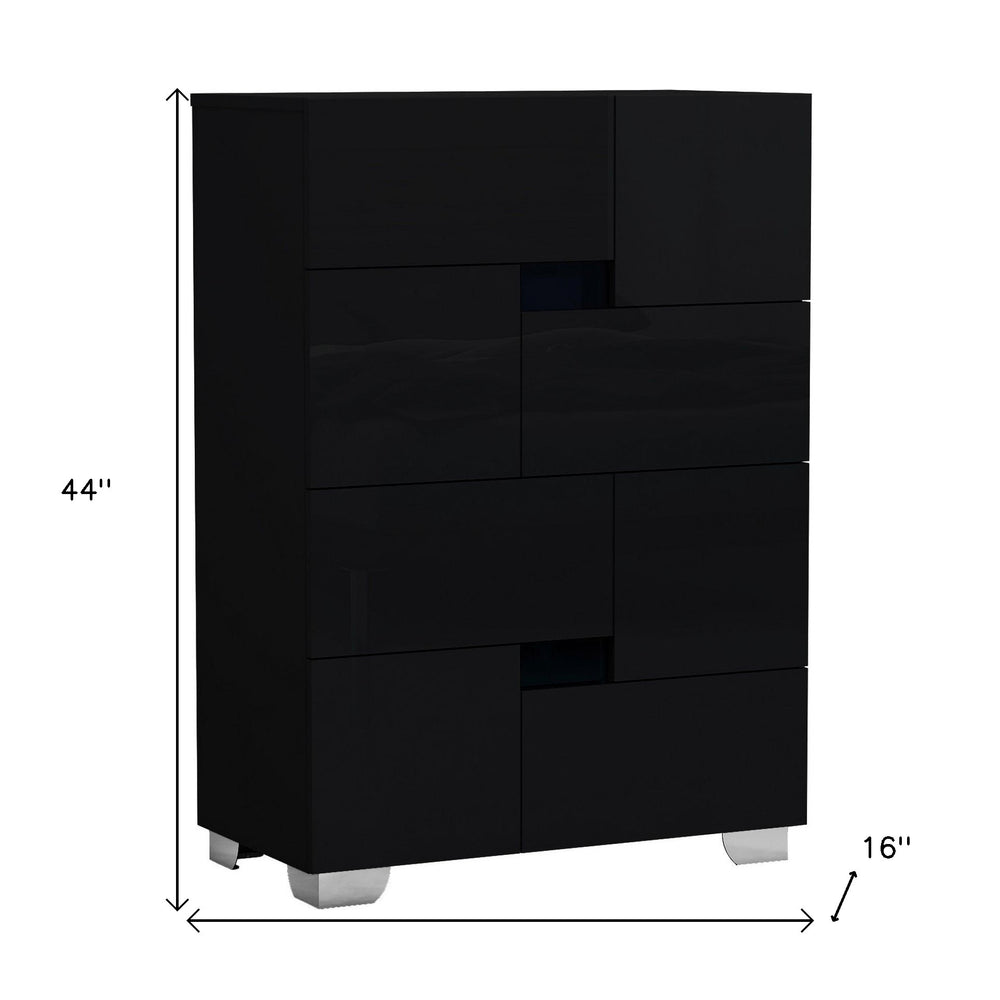 44" Superb Black High Gloss Chest