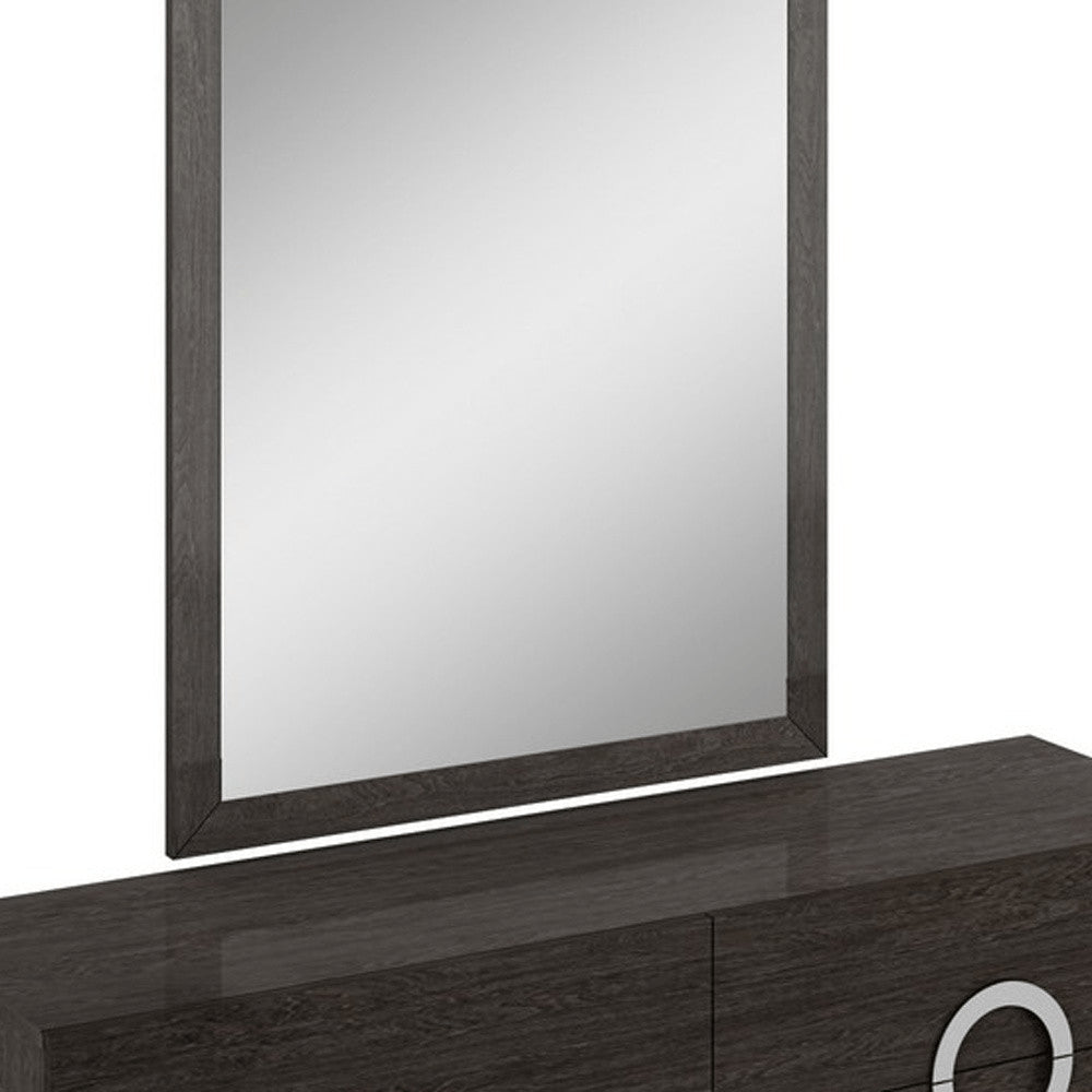 62" Gray Solid Wood Six Drawer Double Dresser
