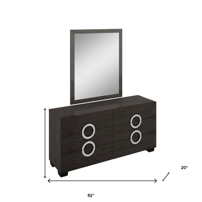 31" Refined Grey High Gloss Dresser