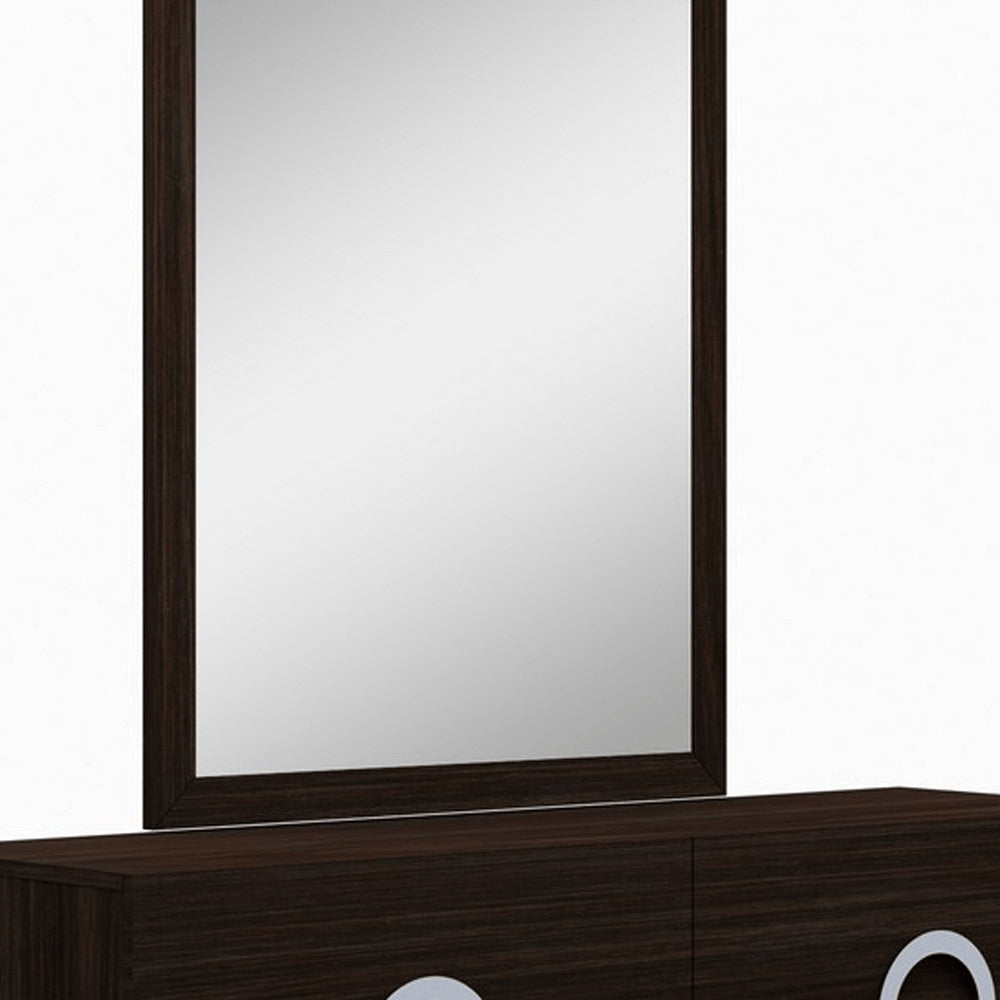 62" Brown Solid Wood Six Drawer Double Dresser