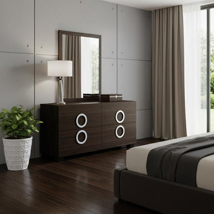 62" Brown Solid Wood Six Drawer Double Dresser