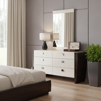 34" Refined Beige High Gloss Dresser
