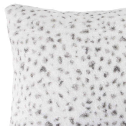 Set of Two 18" Brown and White Faux Fur Throw Pillow