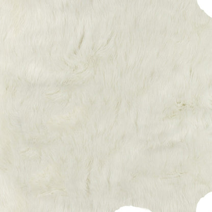 4' X 5' Off White Faux Cowhide Animal Print Cowhide Area Rug