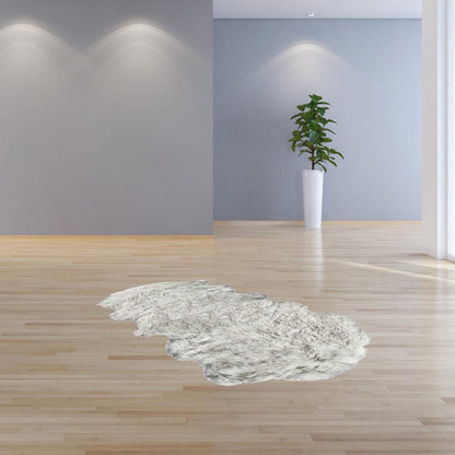 6' Gray Shag Area Rug