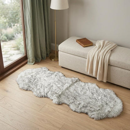 6' Gray Shag Area Rug