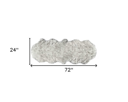 6' Gray Shag Area Rug