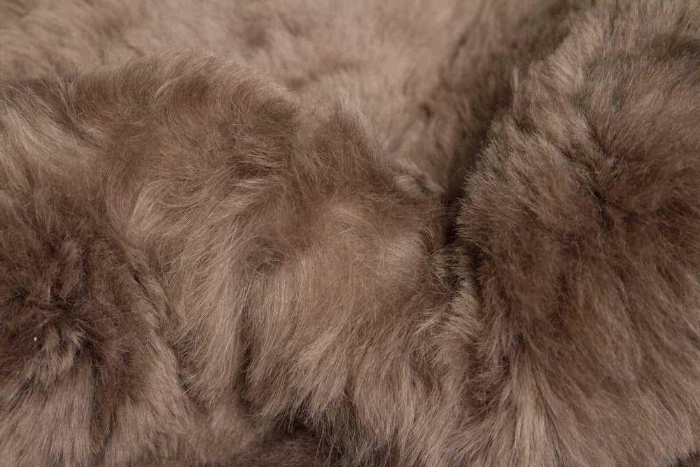 2' X 3' Taupe Genuine Sheepskin Shag Area Rug