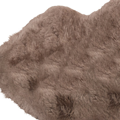 24" X 36" Taupe Sheepskin Single Long-Haired - Rug